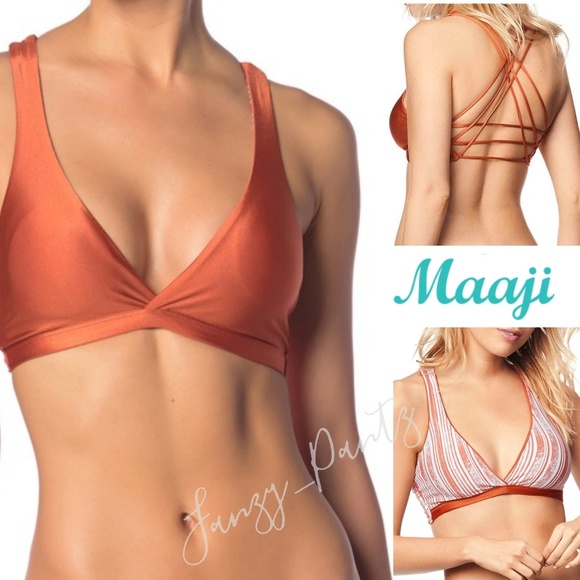 Maaji Shimmering Chestnut Valley bikini top D cup - Picture 8 of 8